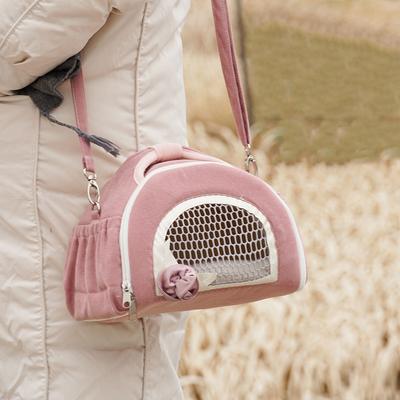 Breathable Pet Bag Small Carrier Bag Breathable Comfortable Pet Travel Tote Bag Sling for Hamster Pig Rabbit Hedgehog
