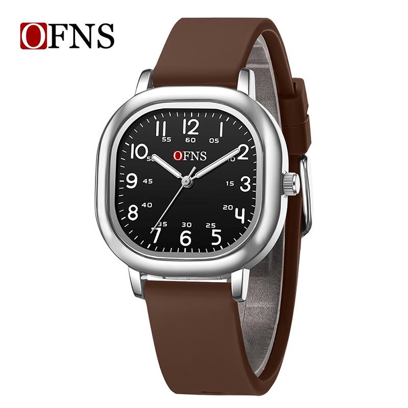 Oufanni Student Exam Watch: Silent Quartz Square Wristwatch with Night Light for Boys & Girls