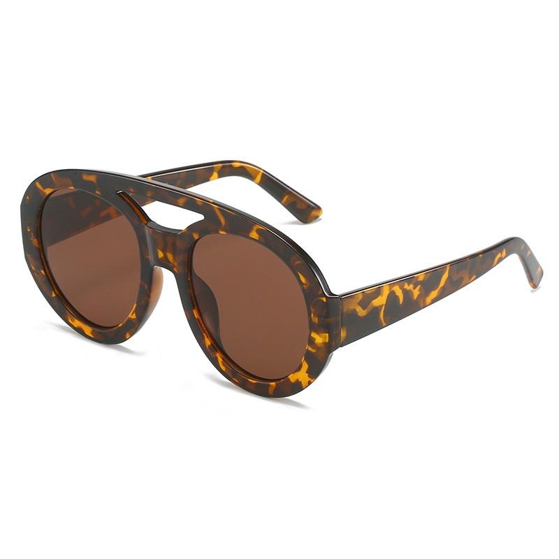 

Round Oversized Sunglasses Women Oval Sun Glasses Men Vintage Shades For Female Luxury Oculos De Sol Gafas UV400 as picture
