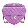 Lambskin Heart Bag, Chain Bag, Shoulder Bag, Crossbody Bag Women's Purple AS3191-B07958-NH623
