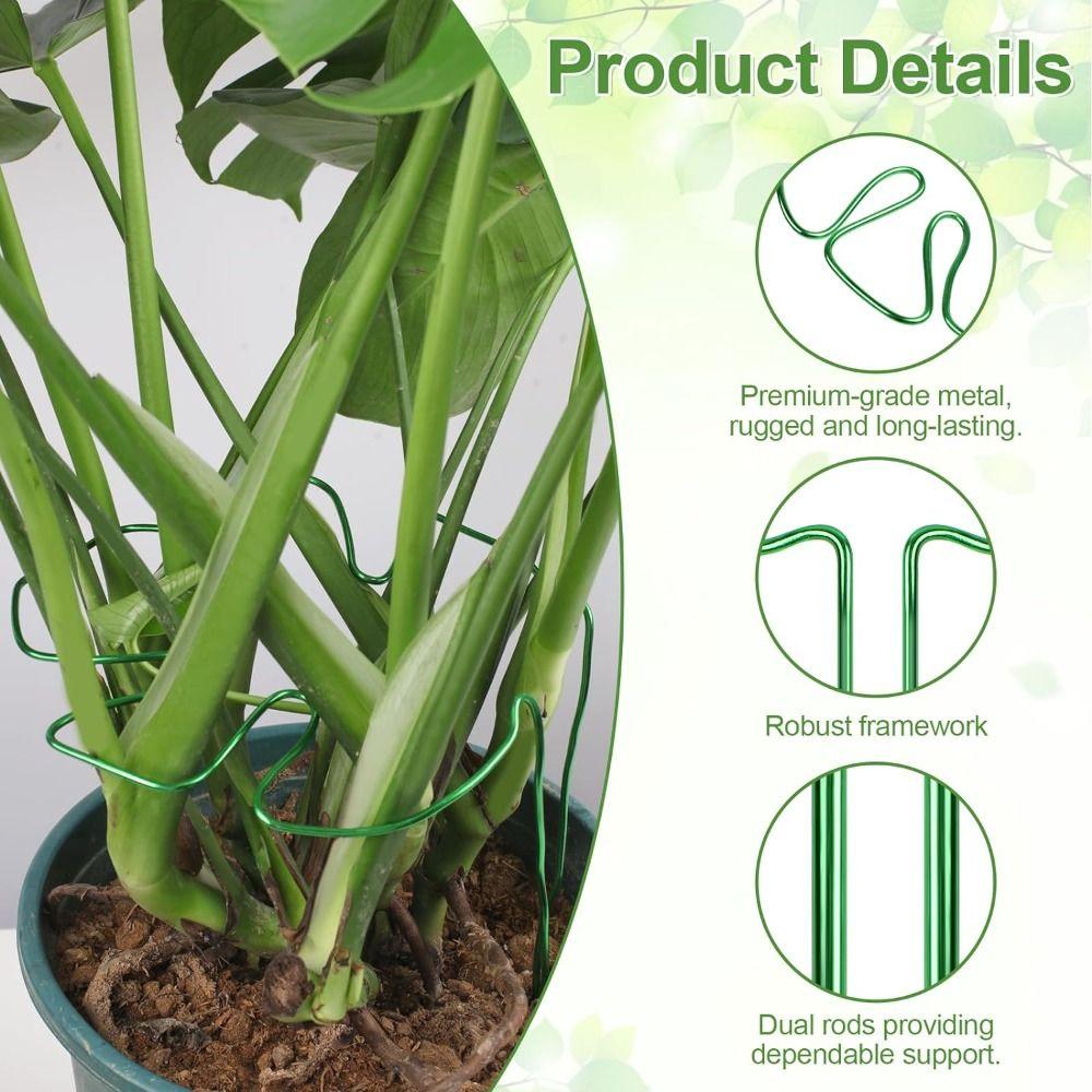 Bitki Standı Yaprak Şekilli Bitki Destek Halkası Dış Mekan Bitkileri ve İç Mekan Bitkileri için Destek Dalları Sap Düzenleyici Bahçe Aletleri