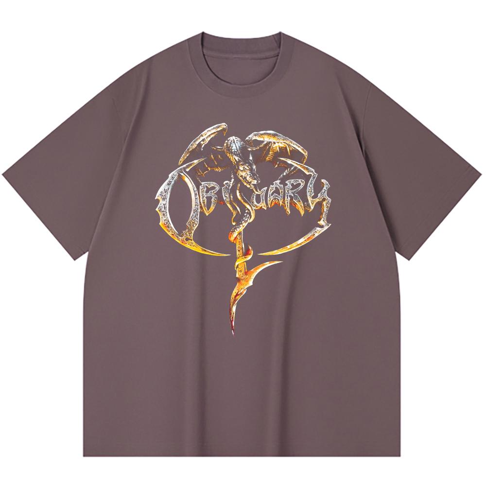 Tricou Heavy Metal 230 Gsm 100% Bumbac Imprimeu Trupă Rock Muzică Populară Tricou Unisex din Bumbac Gros