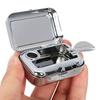 Portable Pocket Ashtray with Lid, Stainless Steel Metal Car Ash Tray, Mini Travel Cigarette Ash Holder for Outdoor Use