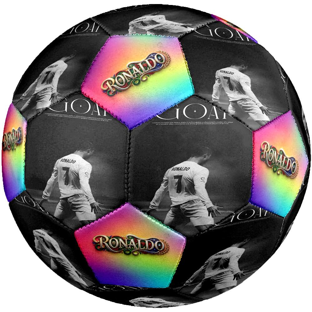 Ronaldo's Golden Legend: Ronaldo's Legacy Size 5 Football Machine Sewn Indoor/Outdoor Training and Matches Surprise Collection Gift