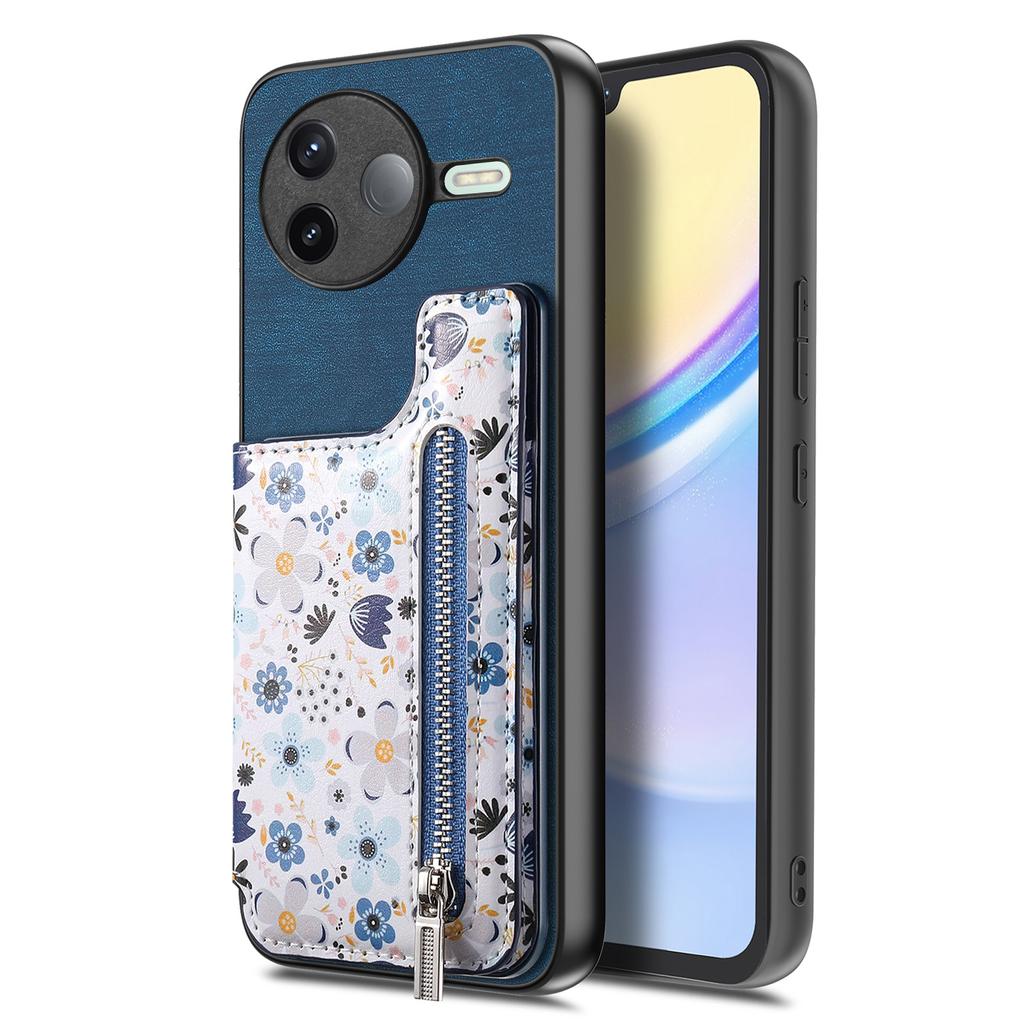 For Xiaomi Poco F7 Pro 5G/Xiaomi Redmi K80 5G Leather Phone Cover with RFID Blocking Zipper Card Bag Kickstand