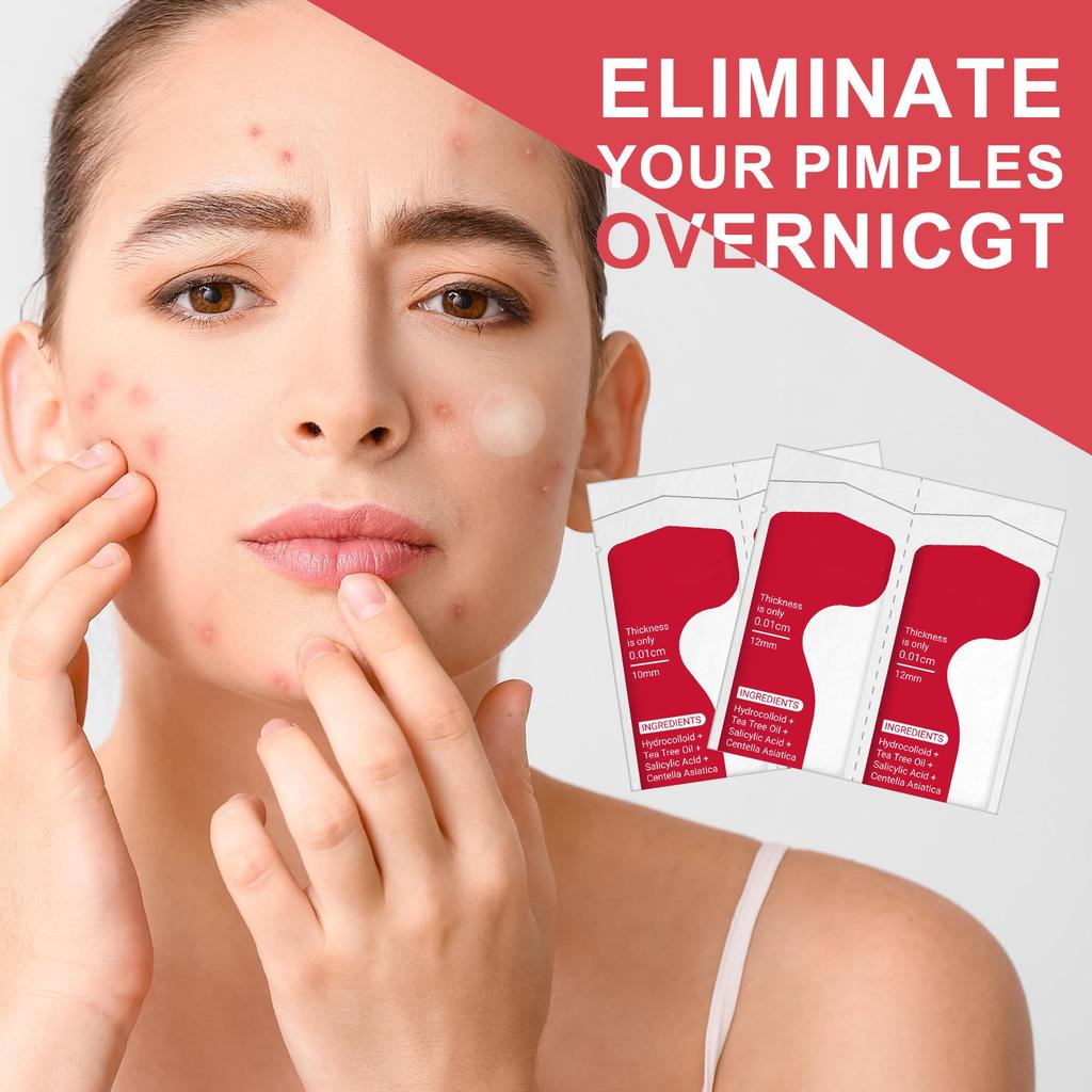 Transparent Rectangular Acne Patch With Thorns 48 Pieces Acne Patch Concealer Hydrocolloid Acne Patch