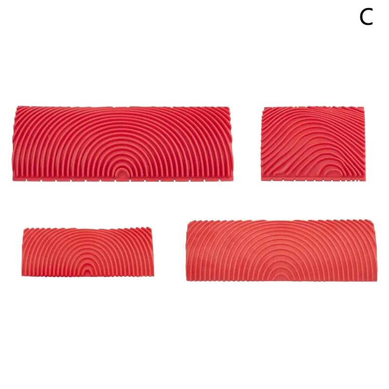 2 buc/set Rola de cauciuc Pensulă Unelte de pictură Imitație Granulație lemn Pictură perete Decor acasă Artă Embosare Bricolaj Granulație