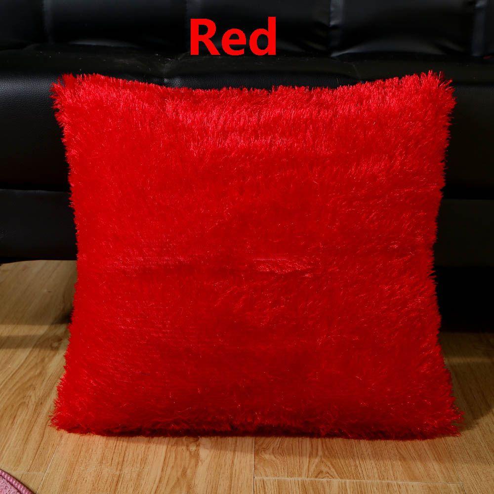 Square Waist Home Decor Winter Warm Throw  Cases Cushion Cover Fur