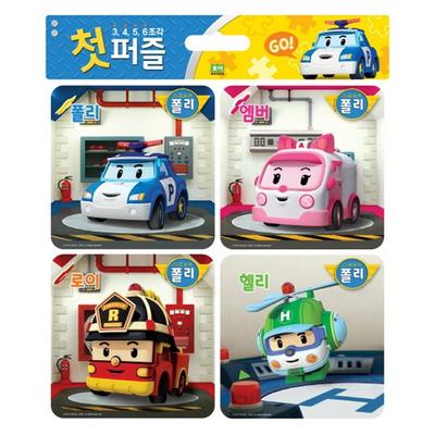 Robocar Poli’s First Puzzle, 1 Set, Korean Popular Puzzles