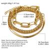 3Pcs/Set Snake Bone Popcorn Chain Bracelet For Women Gold Silver Color Multi-layer Alloy Bracelet Vintage  Party Gifts