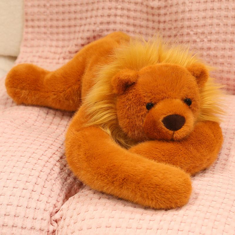 50/60CM Lovely Lion Panda Sloth Elephant Piggy Plushie Toy Plush Animal Can Lie on the Shoulder Cushion Creative Kids Gift