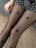 Nylon Star Pattern Tights With Invisible Design For Teen Girls
