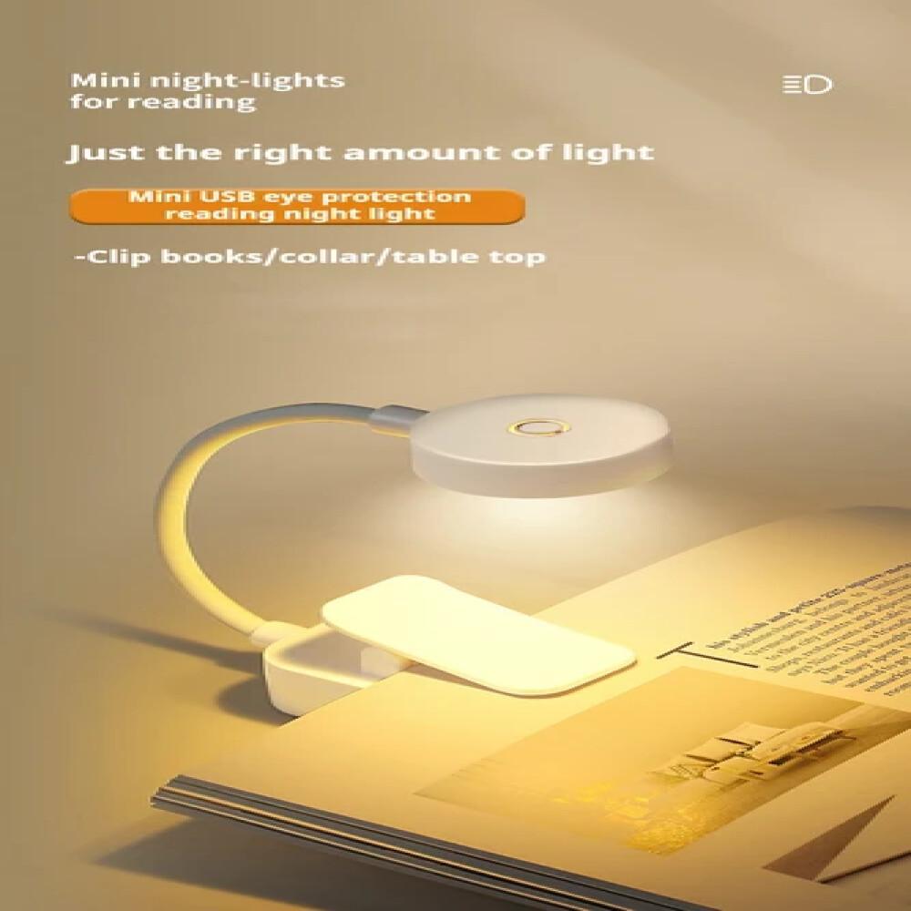 Mini Book Light LED Desk Lamp Eye Protection 3 Colors Battery Powered USB Night Light Portable Bedside Student Reading Light