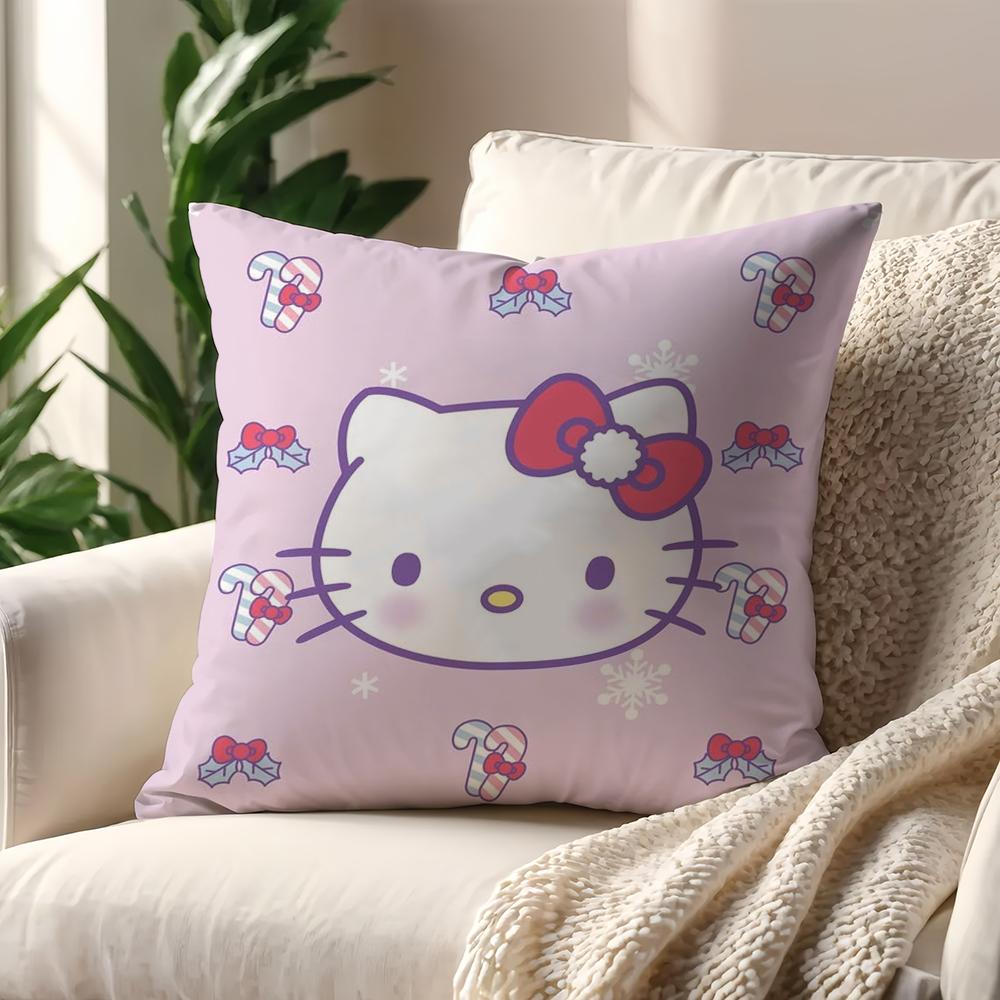 Kawaii Hello K-Kitty Cushion Cover For Pillow Printing Sofa Decoration Home Car Room Coffee Shop Office Nordic Simplicity