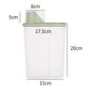 1.9L Airtight Food Storage Container for Flour, Grains, Cereals - Sealed Canister with Lid, Green