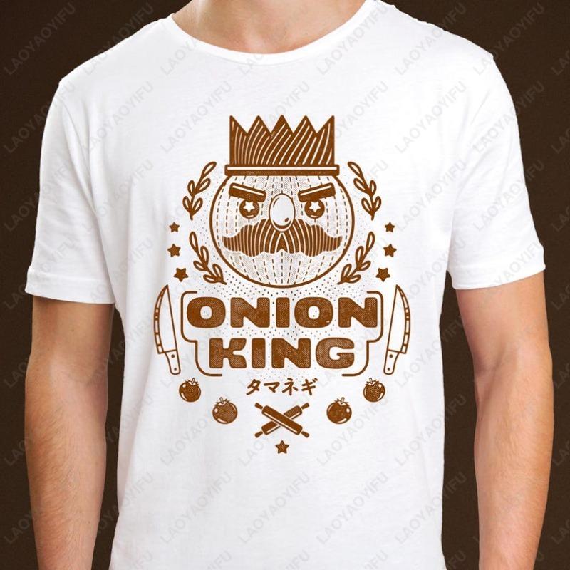 Onion Kingdom Emblem Unisex TShirt Overcooked Game Funny Classics Fashion Casual Tees Men Women Cotton Kawaii Cute Vintage Tops