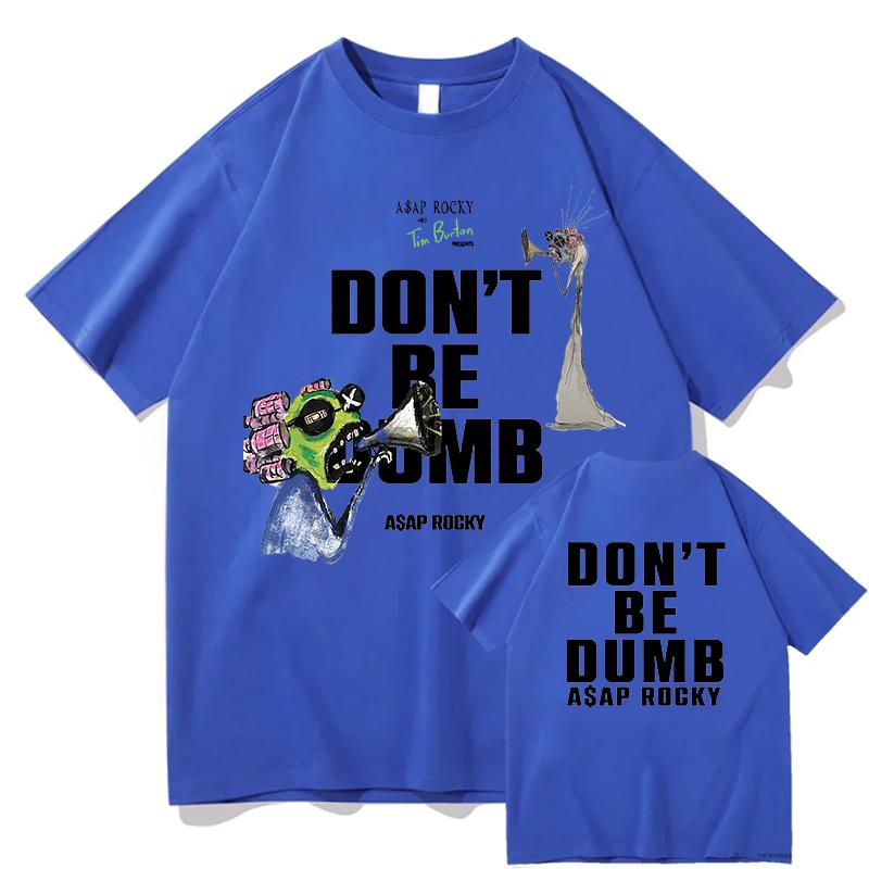 AAP ROCKY Don t Be Dumb Tour 2025 Graphics Print T Shirts High Quality Unisexs Harajuku Tshirts Summer Cotton Tees Shirt Fans Gift
