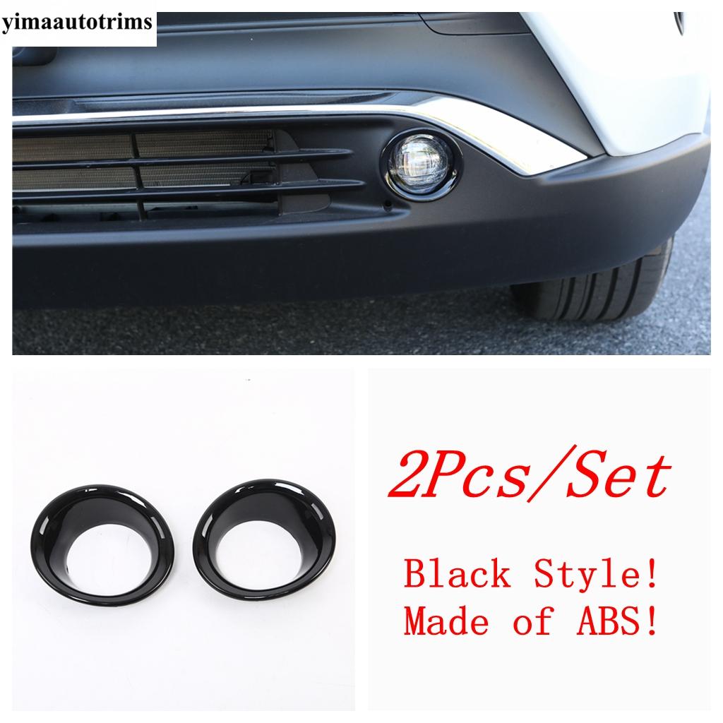 For Toyota Venza / Harrier  - 2024 Front Fog Light Lamp Ring Eyebrow Eyelid Cover Trim ABS Black / Carbon Fiber Accessories