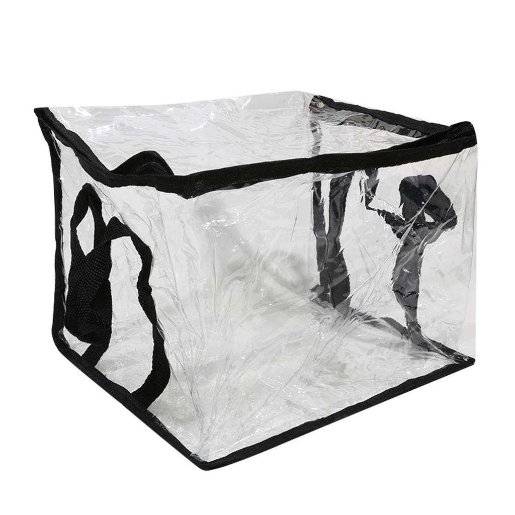 Multifunctionele Opbergtas voor Speelgoedpoppen Huishouden Grote Capaciteit Draagbaar Waterdicht Boek Sorteer Organizer PVC Opvouwbare Transparante Mand