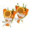 1Pcs Sunflower Yarn Bouquet Handmade Knitted Graduation Bouquet Gift