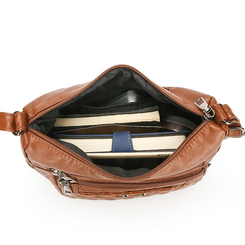 Women's Soft Leather Bag Vintage Mother Bag PU Large Capacity Middle-Aged Shoulder Crossbody Bag