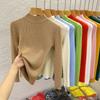 Semi-turtleneck Sweater Women's Bottoming Shirt Autumn and Winter New Thin Knitted Sweater Tight Inner Top Women