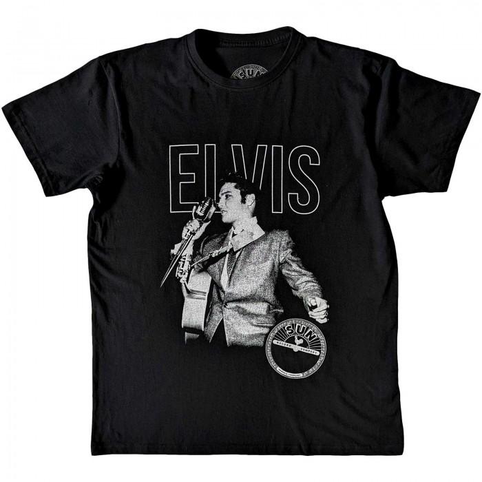 Sun Records Unisex Vuxen Live Elvis Presley Porträtt T-shirt