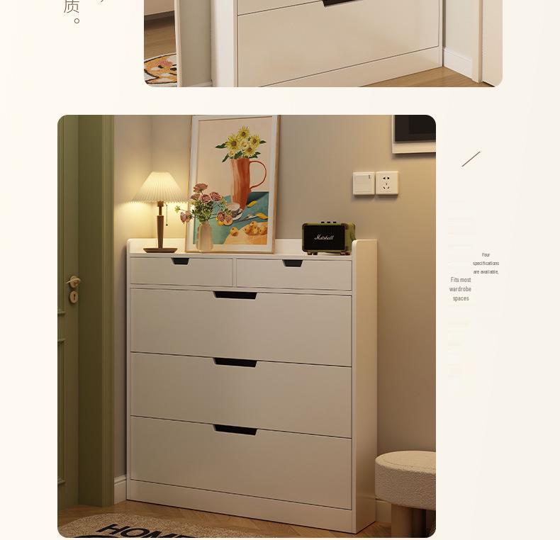 Zapatero Ultra Fino con Tapa abatible: Almacenamiento de Madera Moderno y Espacioso para Entrada o Balcón
