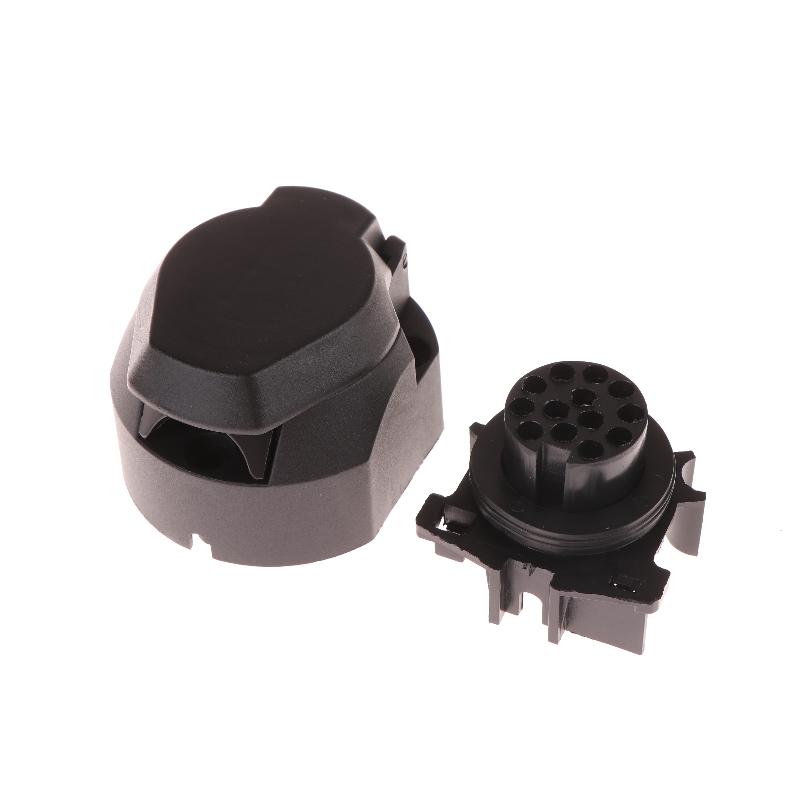 13Pin 12V Euro Round Trailer Caravans Socket Electrical Connector Adapter Towing Socket Plug Car Accessories