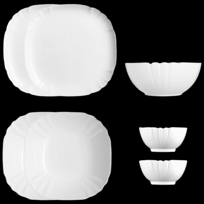 

Luminarc Rutisha 7-Piece White Dinnerware Set