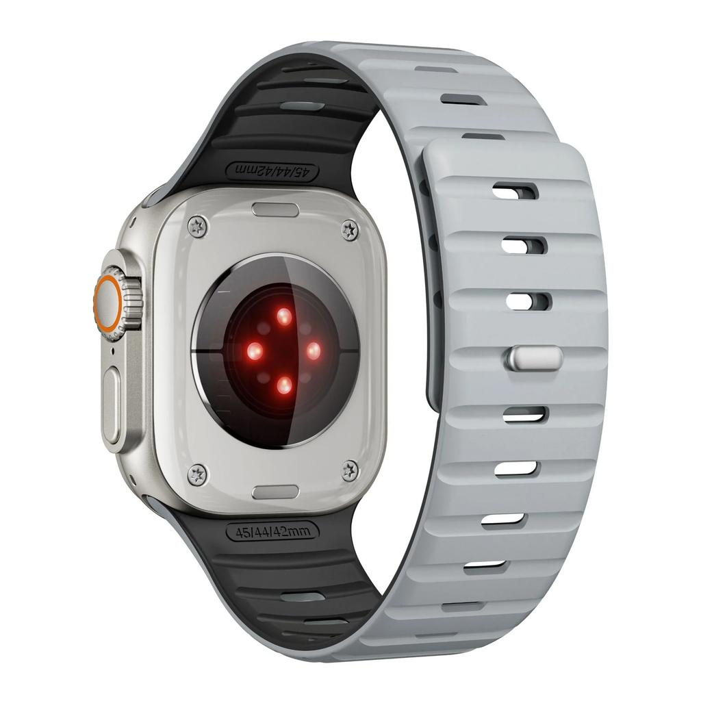 Magnetic Silicone Strap for Apple Watch Ultra 3 2 1 49mm Band Series 11 10 46mm 42mm/9 8 7 45mm 41mm Bracelet iWatch 6 5 4 SE 3