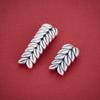 S999 Sterling Silver Wheat Ear Tube Spacer Beads for DIY Bracelets and Hand Rope Accessories
