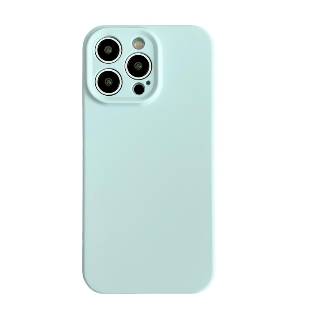 Liquid Apple Silicone Thickened Case Suitable for Apple 15PROMAX mobile phone case iPhone11 solid color 13/14