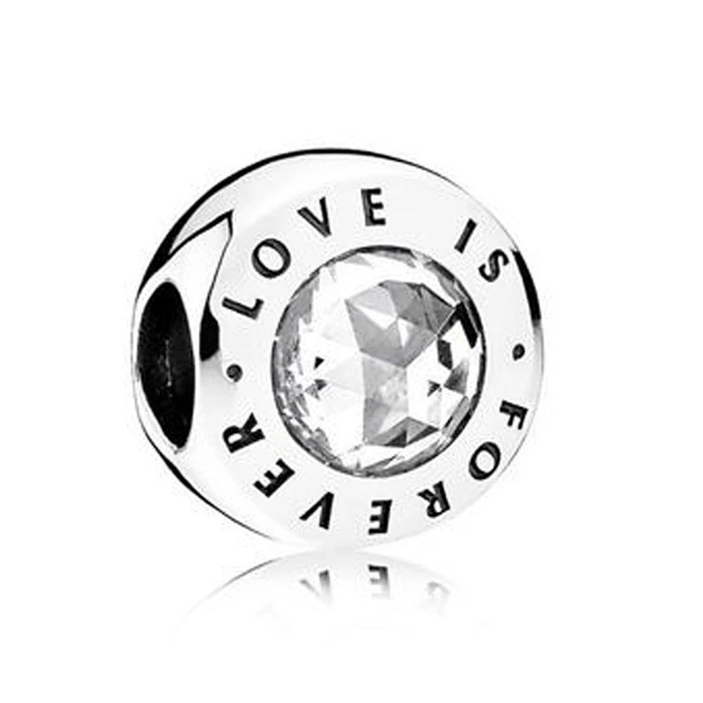 925 Silver Blue Pink Zircon Pendant for DIY Bracelet Necklace Fashion Jewelry Gift Beautiful Trinkets