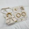 DIY Leather Bucket Bag Making Kit Cute Bowknot Handbag Sewing Materials for Women Handmade Crossbody Shoulder Bags Accessories