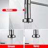 Polished Stainless Steel Black Single Handle Kitchen Basin Faucet 360 Rotating Cold and Hot Water Mixer Tap Deck Mounted