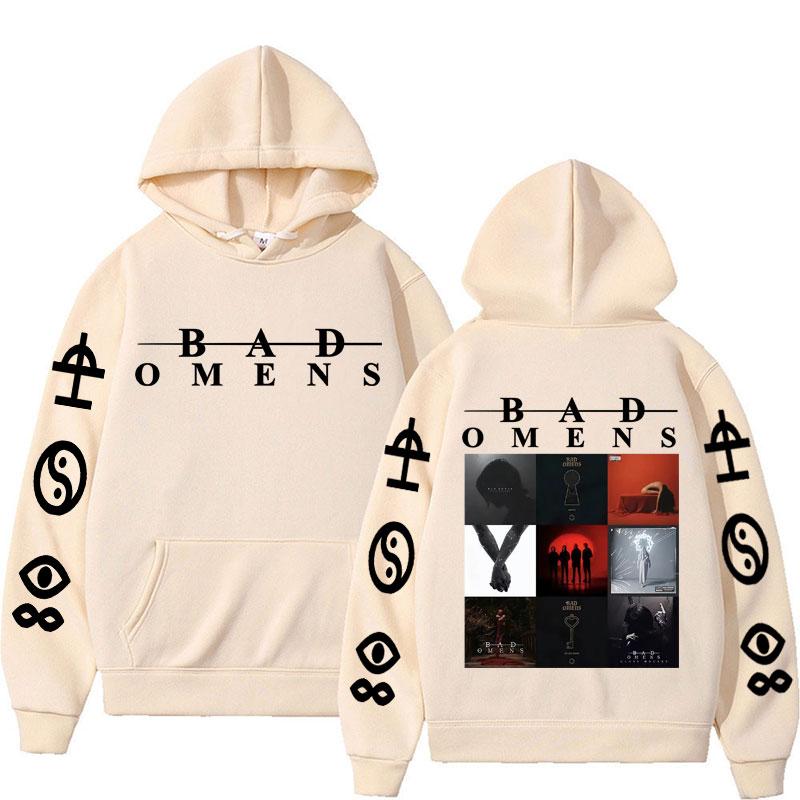 Limited Band Bad Omens Concert Tour Album Cover Hoodies Men Women Hip Hop Fashion Pullovers Sweatshirt Fleece Long Sleeve Hoodie