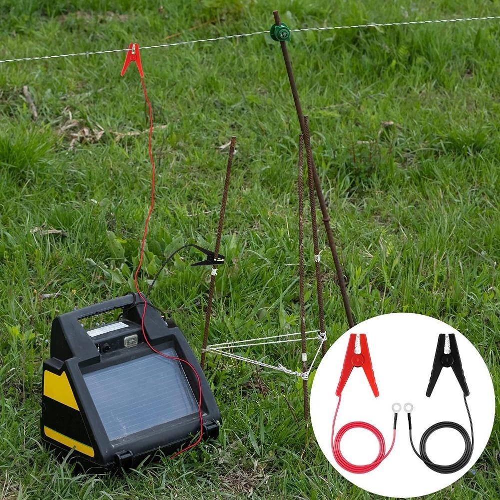 Solární drát pro plot k nabíječce 3 stopy 91 cm s krokosvorkami pro venkovní použití na farmách, zahradách a zeleninových záhonech