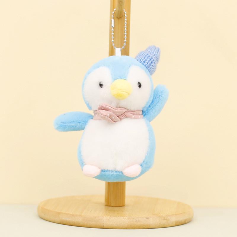 Cute Plush Penguin Keychain Soft Adorable Stuffed Animal With Hat For Bags Or Keys