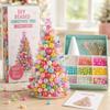 Kit de manualidades para árbol de Navidad con cuentas DIY, Mini árbol de cuentas con adorno superior exquisito, Decoración de mesa navideña hecha a mano para el hogar Christma