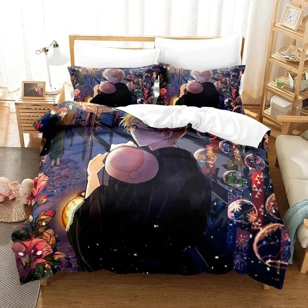 Natsume's Book of Friends Anime Comfortable Duvet Quilt Cover Pillowcase Bedding Set Children Bedroom Decoration Home Textile
