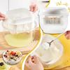 Round Yogurt Filter Container Transparent Storage Jar Airtight Sealed Canister For Yogurt Making Grains Kitchen Food Storage