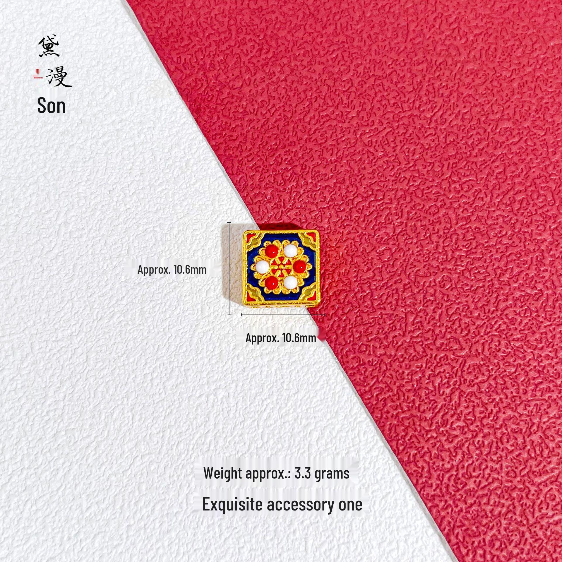 

Элегантный золотой вьетнамский браслет-трубка с фениксом и бабочками