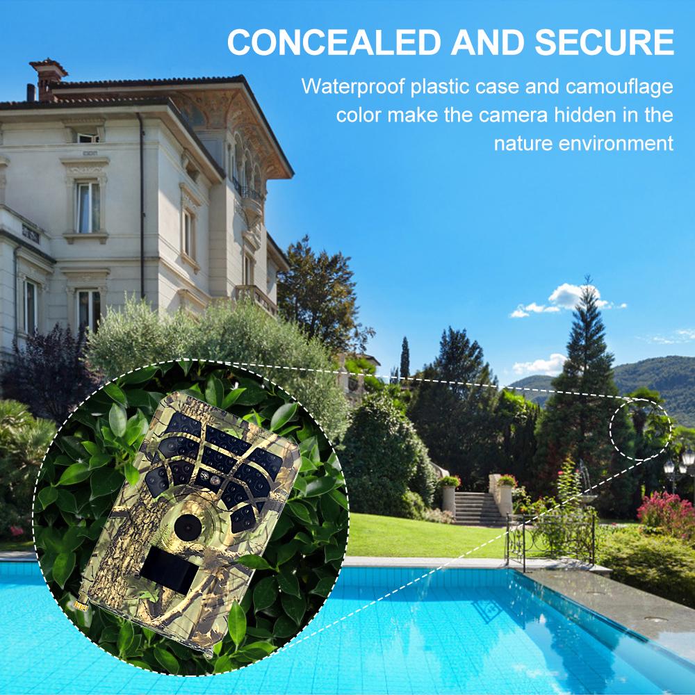 5MP 480P Wildkamera mit Bewegungserkennung, Jagdkamera für den Außenbereich, Wildlife Scouting Kamera 46