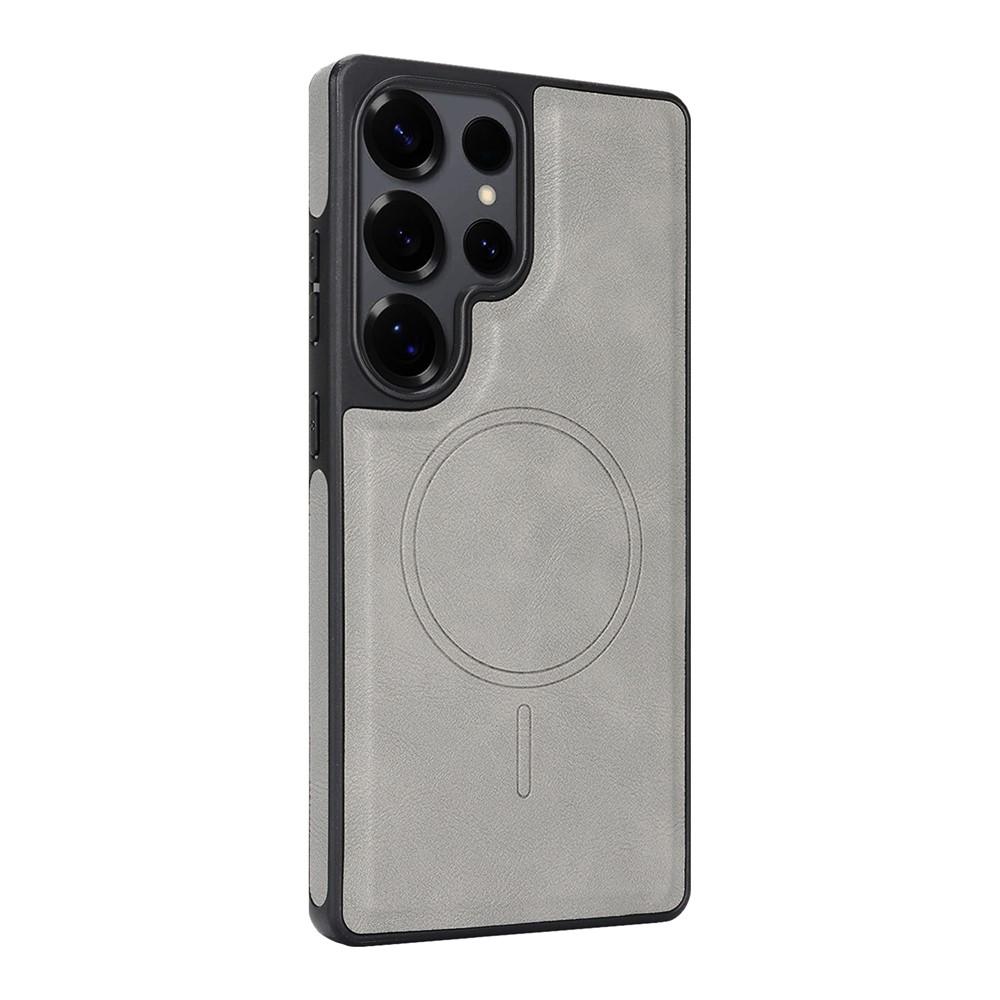 Case for Galaxy S26 Ultra - Leather/PU, Gray, With Stand