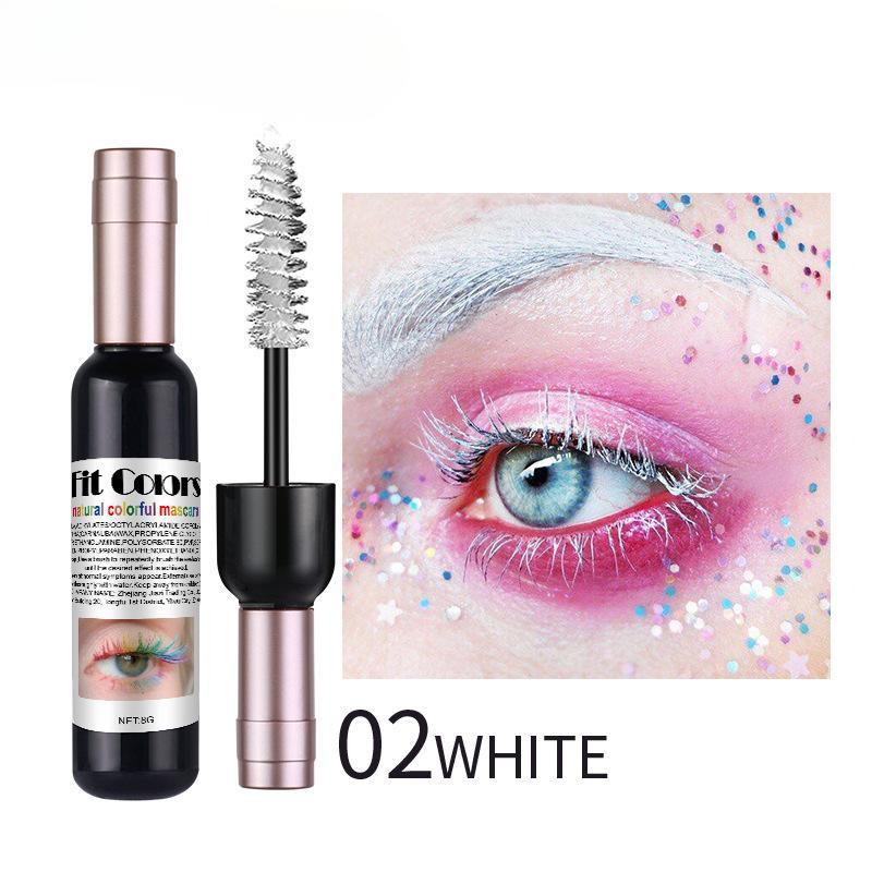 1PC Colorful Eyelash Mascara EyeLashes Extension Curling Lengthen White Purple Cosplay Makeup Glitter Point Diamond Mascara