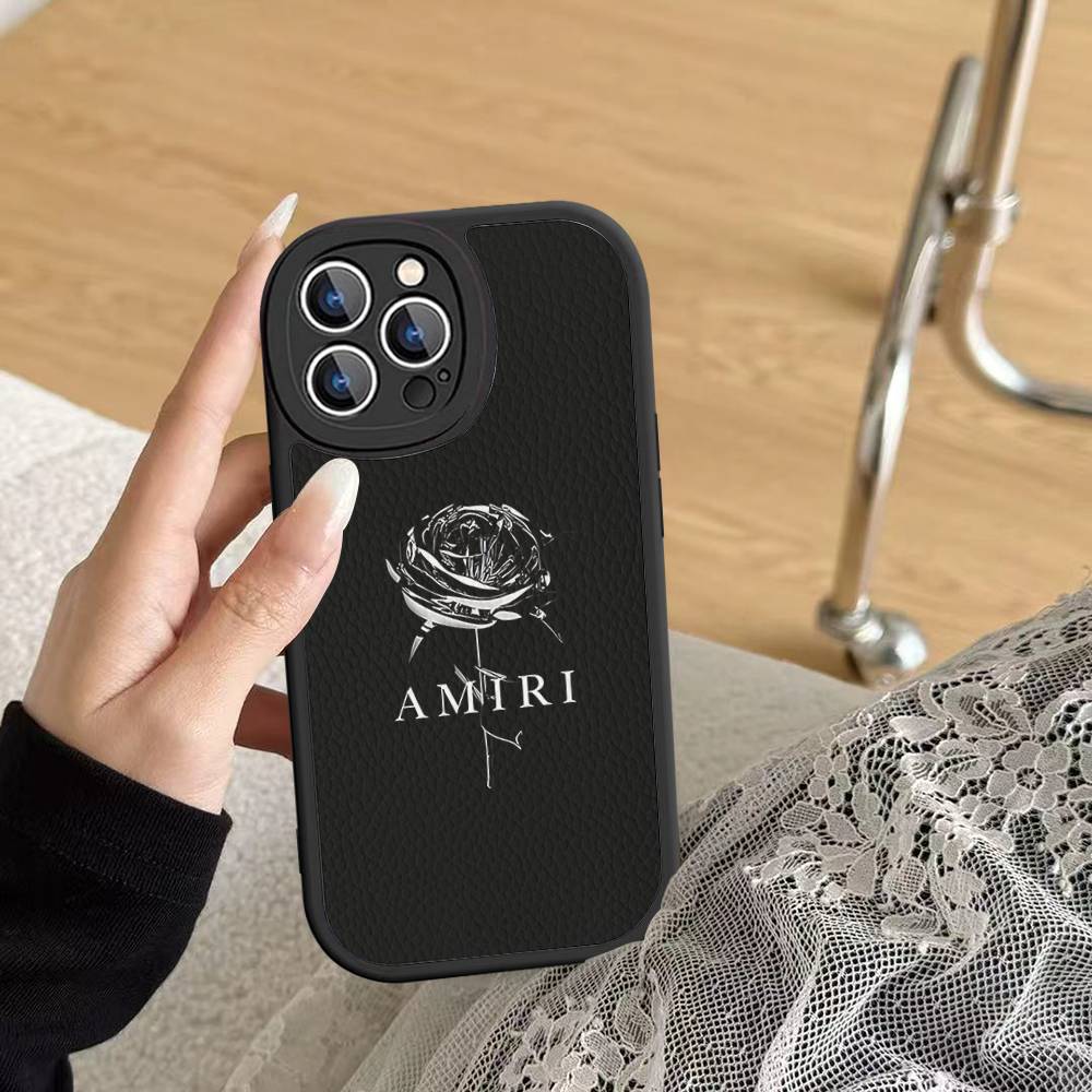 

EPC Pretty Brand Чехол для телефона с логотипом A-Amiri Для iPhone 16 15 14 13 Pro Max 11 12 Plus Кожаный силиконовый чехол iPhone 14 plus