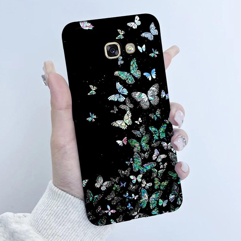 For Samsung Galaxy A5 2016 A7 2017 Phone Case Flower Girls Design Soft Silicone TPU Back Housing for SM-A510F A520F A720F Covers