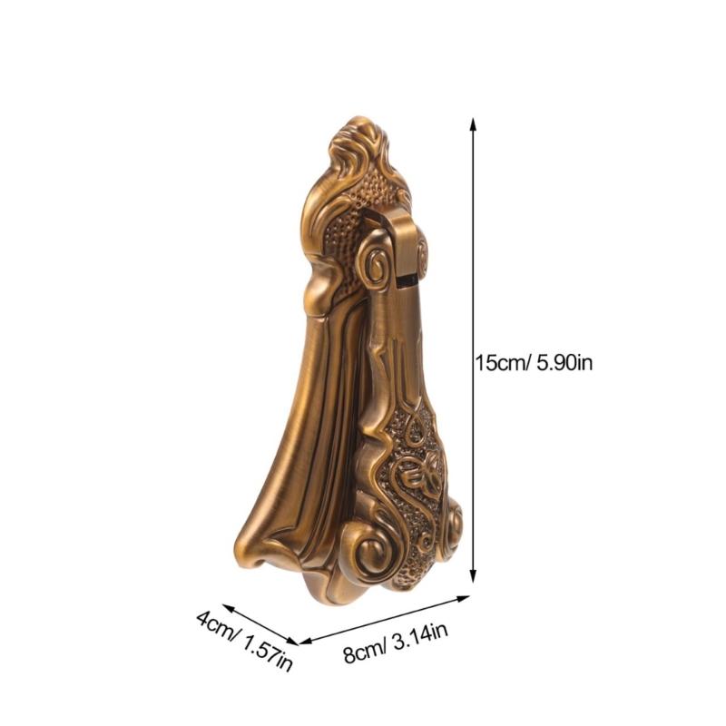 Comfortable Grip Retros Zincs Alloys Door Knocker for Rusts Proof Charm Simple Installation Suitable for Various Door