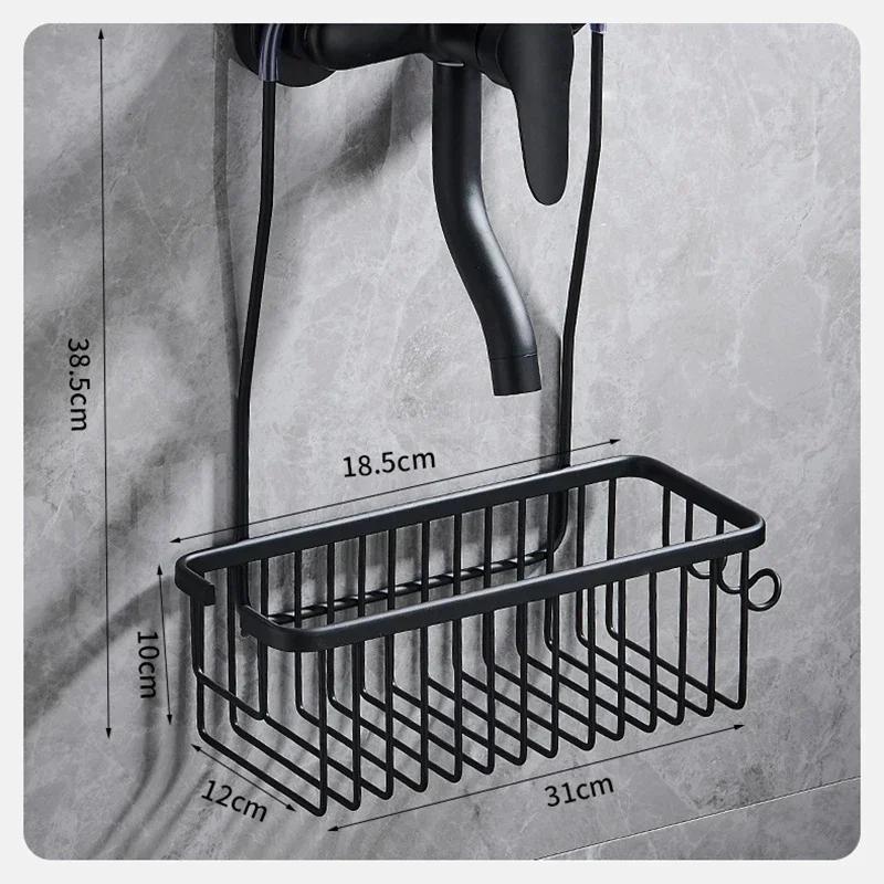 Aluminium Bathroom Shelf Without Drilling Shower Shelf Shelves Shampoo Holder Basket Storage Organizer Bathroom Accessories